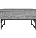 VidaXL Salontafel 70x50x40 cm bewerkt hout en metaal grijs sonoma