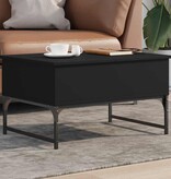 VidaXL Salontafel 70x50x40 cm bewerkt hout en metaal zwart