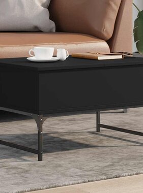 VidaXL Salontafel 70x50x40 cm bewerkt hout en metaal zwart
