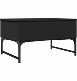 VidaXL Salontafel 70x50x40 cm bewerkt hout en metaal zwart