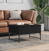 VidaXL Salontafel 70x50x40 cm bewerkt hout en metaal zwart