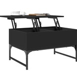 VidaXL Salontafel 70x50x40 cm bewerkt hout en metaal zwart