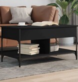 VidaXL Salontafel 100x50x50 cm bewerkt hout en metaal zwart