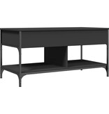 VidaXL Salontafel 100x50x50 cm bewerkt hout en metaal zwart