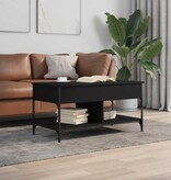 VidaXL Salontafel 100x50x50 cm bewerkt hout en metaal zwart