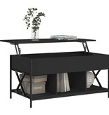 VidaXL Salontafel 100x50x50 cm bewerkt hout en metaal zwart