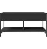 VidaXL Salontafel 100x50x50 cm bewerkt hout en metaal zwart