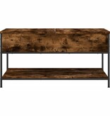 VidaXL Salontafel 100x50x50 cm bewerkt hout en metaal gerookt eiken