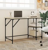 VidaXL Bureau 120x50x75 cm metaal en bewerkt hout sonoma eikenkleurig
