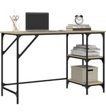 VidaXL Bureau 120x50x75 cm metaal en bewerkt hout sonoma eikenkleurig