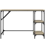 VidaXL Bureau 120x50x75 cm metaal en bewerkt hout sonoma eikenkleurig