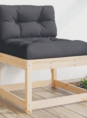 VidaXL Tuinbank met kussens massief grenenhout