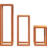 VidaXL Plantenstandaards 3 st massief grenenhout wasbruin