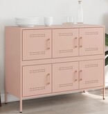 VidaXL Dressoir 100,5x39x79 cm staal roze