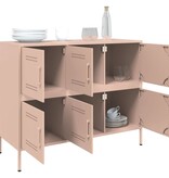 VidaXL Dressoir 100,5x39x79 cm staal roze