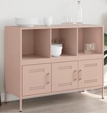 VidaXL Dressoir 100,5x39x79 cm staal roze