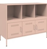 VidaXL Dressoir 100,5x39x79 cm staal roze