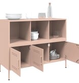 VidaXL Dressoir 100,5x39x79 cm staal roze