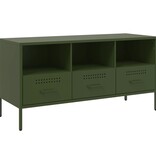 VidaXL Tv-meubel 100,5x39x50,5 cm staal olijfgroen