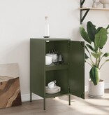 VidaXL Dressoir 36x39x79 cm staal olijfgroen