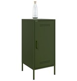 VidaXL Dressoir 36x39x79 cm staal olijfgroen