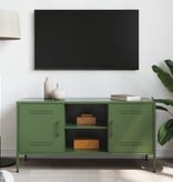 VidaXL Tv-meubel 100,5x39x50,5 cm staal olijfgroen