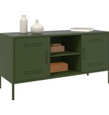 VidaXL Tv-meubel 100,5x39x50,5 cm staal olijfgroen