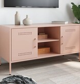 VidaXL Tv-meubel 100,5x39x50,5 cm staal roze