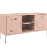 VidaXL Tv-meubel 100,5x39x50,5 cm staal roze