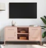 VidaXL Tv-meubel 100,5x39x50,5 cm staal roze