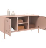 VidaXL Tv-meubel 100,5x39x50,5 cm staal roze