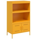 VidaXL Hoge kast 68x39x113 cm staal mosterdgeel