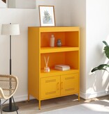 VidaXL Hoge kast 68x39x113 cm staal mosterdgeel