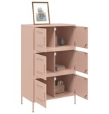 VidaXL Hoge kast 68x39x113 cm staal roze