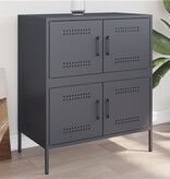 VidaXL Dressoir 68x39x79 cm staal antracietkleurig