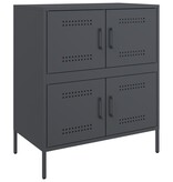 VidaXL Dressoir 68x39x79 cm staal antracietkleurig