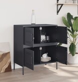 VidaXL Dressoir 68x39x79 cm staal antracietkleurig