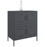 VidaXL Dressoir 68x39x79 cm staal antracietkleurig