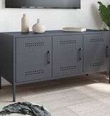 VidaXL Tv-meubel 100,5x39x50,5 cm staal antracietkleurig