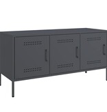 VidaXL Tv-meubel 100,5x39x50,5 cm staal antracietkleurig