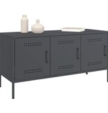 VidaXL Tv-meubel 100,5x39x50,5 cm staal antracietkleurig