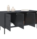 VidaXL Tv-meubel 100,5x39x50,5 cm staal antracietkleurig