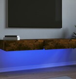 VidaXL Tv-meubels 2 st met LED 60x35x15,5 cm gerookt eikenkleur