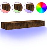 VidaXL Tv-meubels 2 st met LED 60x35x15,5 cm gerookt eikenkleur