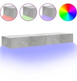VidaXL Tv-meubels met LED-verlichting 2 st 60x35x15,5 cm betongrijs