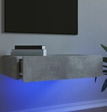 VidaXL Tv-meubel met LED-verlichting 60x35x15,5 cm betongrijs