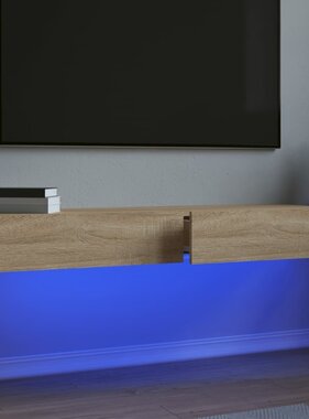 VidaXL Tv-meubelen 2 st met LED-verlichting 60x35x15,5 cm sonoma eiken