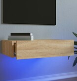 VidaXL Tv-meubel met LED-verlichting 60x35x15,5 cm sonoma eikenkleurig