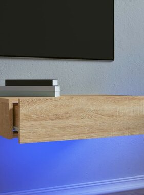 VidaXL Tv-meubel met LED-verlichting 60x35x15,5 cm sonoma eikenkleurig