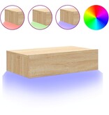 VidaXL Tv-meubel met LED-verlichting 60x35x15,5 cm sonoma eikenkleurig